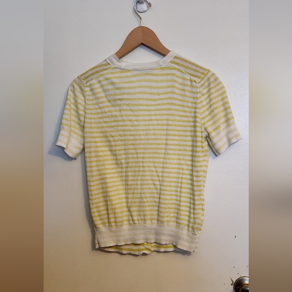 LOFT Lemon and Cream Striped Knitwear - Picture 5 of 5